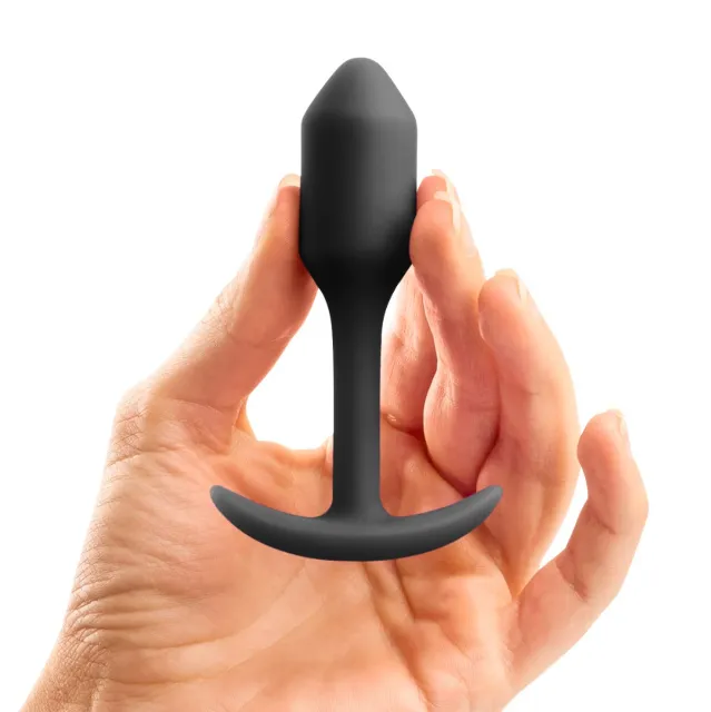 Анальная пробка B-Vibe Snug Plug 1, 8,6 см (черный)