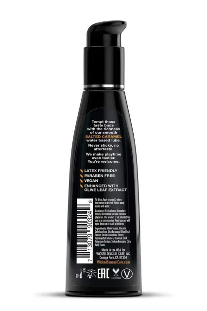 Wicked Sensual Care Wicked Aqua Salted Caramel - Lubrykant na bazie wody, Solony karmel, 120 ml