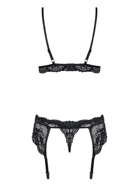 Комплект білизни Obsessive 810, S/M (чорний)
