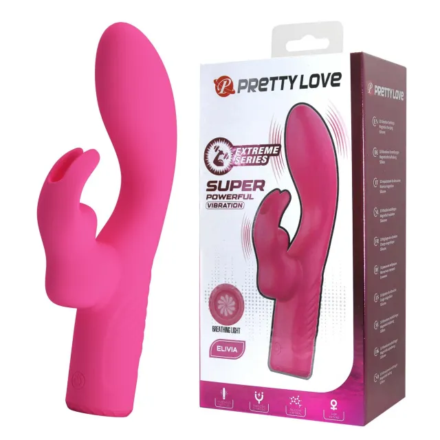 Вібратор-кролик Pretty Love Elivia G-Spot, 17.2 см (рожевий)