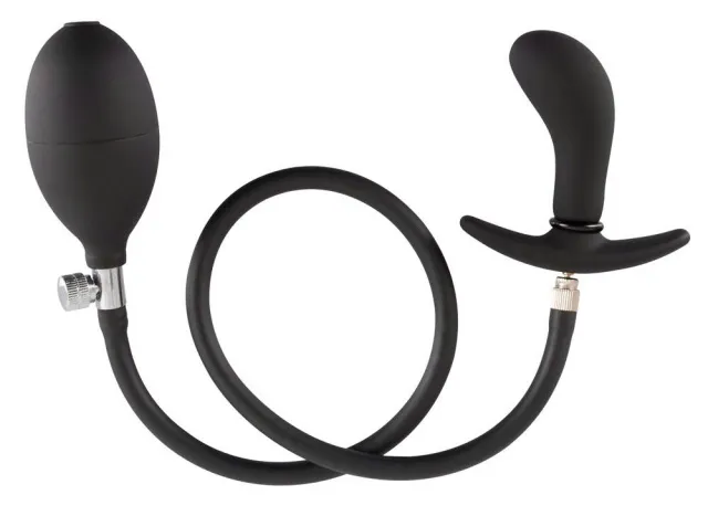 Анальная пробка Inflatable Plug, 8 см (черный)