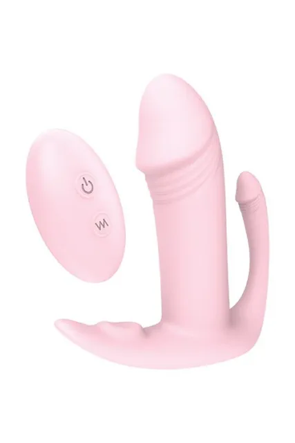 Вибратор Vibes Of Love Remote Tri-Pleasurer, 8,5 см (розовый)
