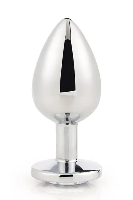 Анальная пробка Dream Toys Gleaming Love Silver Plug Large, 9.5 см (серебристый)