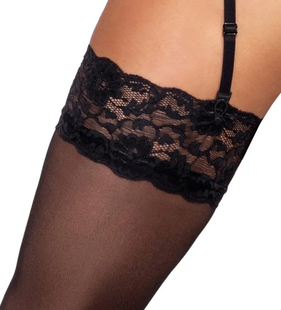 Чулки Cottelli Legwear Anclipsen, XL (черный)