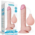 Фалоімітатор з еякуляцією LoveToy Squirt Extreme, 23 см (тілесний)