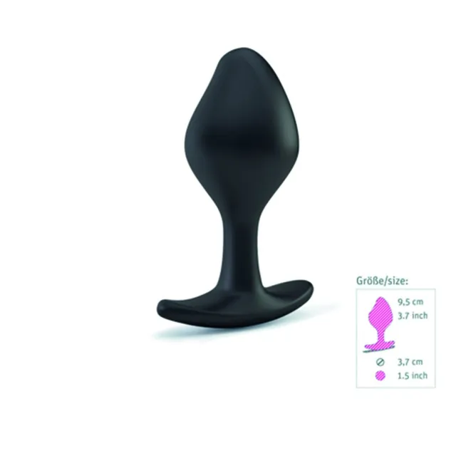 MyStim Rocking Force - Korek analny, Czarny, 10, 5 cm
