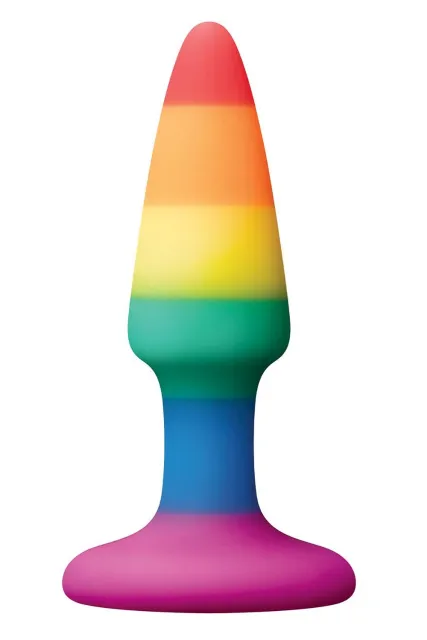 Анальная пробка Colours Pleasure Small Plug, 11.5 см (радужный)