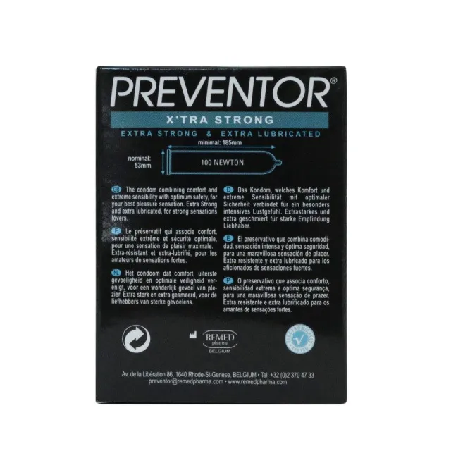 Презервативи Preventor® X'tra Strong, 3 шт (ваніль)