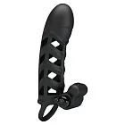 Насадка на пенис с вибрацией Pretty Love Penis Sleeve II, 15,8 см (черный)