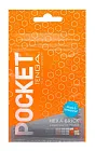 Tenga Pocket Hexa-Brick - Masturbator, Biały, 8 cm