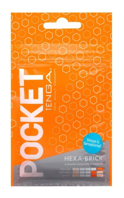 Мастурбатор Tenga Pocket Hexa-Brick (белый)