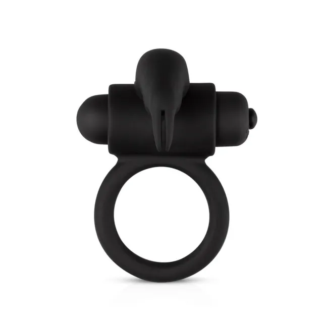 Easytoys Bunny Vibe Ring - Pierścień erekcyjny, Czarny, 7.4 cm