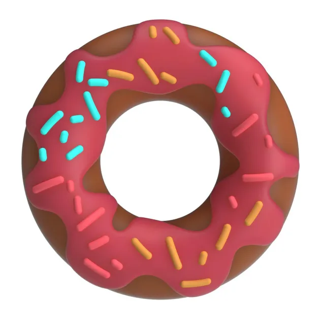 Pretty Love Super Donut Cock Ring - Pierścień erekcyjny, Różowy, 4.6 cm