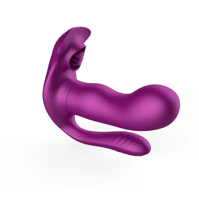 Вібратор B - Series Cute Tongue, 12 см (фіолетовий)