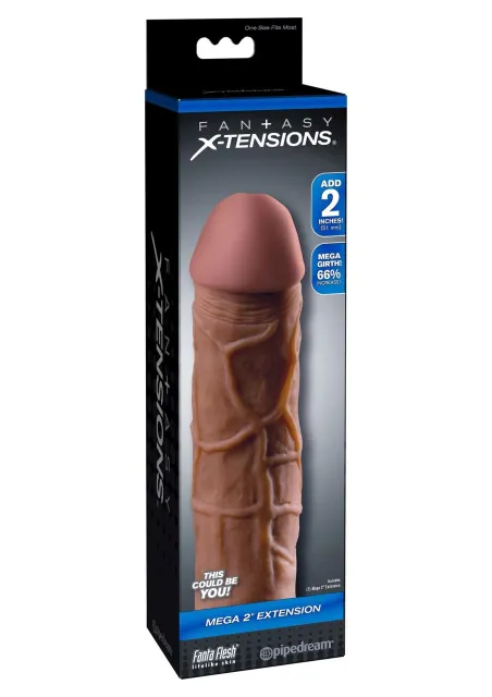 Насадка на пенис Pipedream FX Mega 2 Inch Extension, 20 см (коричневый)