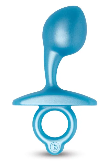 Анальная пробка B-Vibe Bulb Plug, 10.7 см (голубой)