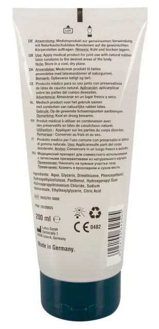 Just Glide Premium Anal - Hybrydowy lubrykant analny, Bezzapachowy, 200 ml
