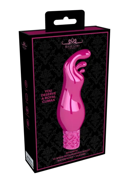 Вибромассажер Royal Gems Exquisite, 12 см (розовый)