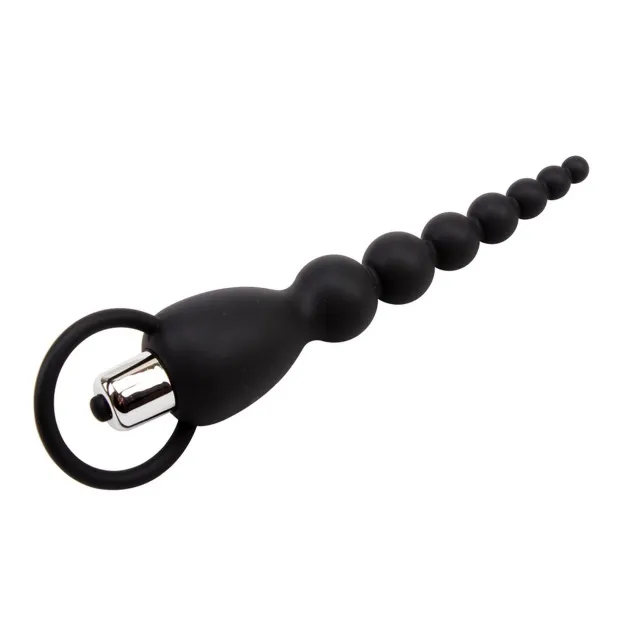 Black Mont Elite Power Beads - Łańcuszek analny, Czarny, 19.5 cm