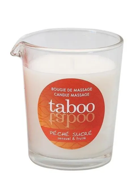 Ruf Taboo Peche Sucre - Świeca do masażu, Brzoskwinia, 60 ml