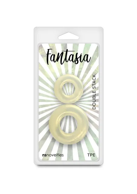 Ерекційне кільце Fantasia Double Stack, 2 шт (жовтий)