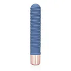 Вібратор Loveline Ribbed Mini, 14.1 см (синій)