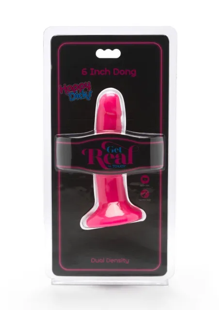 Фалоімітатор з присоскою Toy Joy Get Real Happy Dicks, 15 см (рожевий)