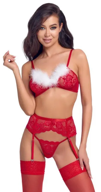 Cottelli LINGERIE X-Mas Bra Set - Komplet, L/XL