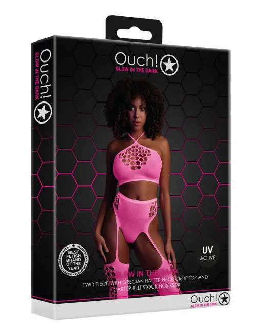 Комплект белья Ouch! Neon, XS/XL (розовый)