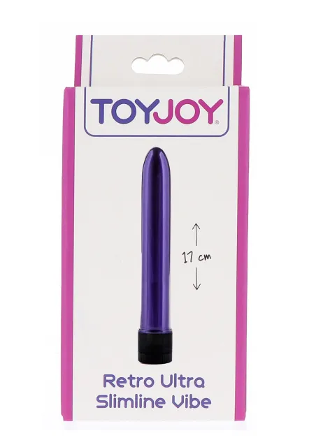 Вибратор ToyJoy Retro Ultra Slimline, 17 см (фиолетовый)