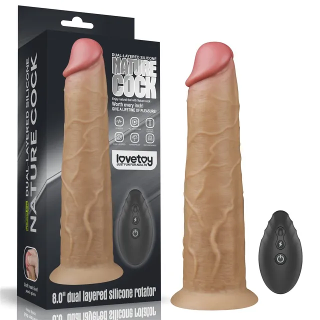 Реалістичний вібратор Lovetoy Nature Cock, 20,5 см (тілесний)