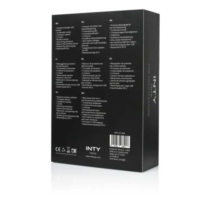 INTY Toys Rebel - Stymulator prostaty, Czarny, 20 cm