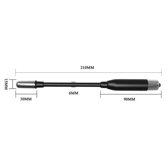 Вибромассажер Baile Microphone, 21 см (черный)