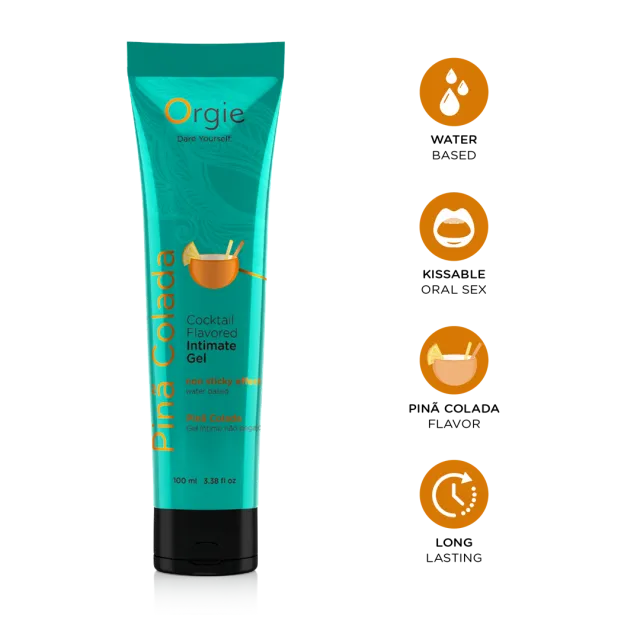 Orgie Lube Tube Cocktail Pina Colada - Lubrykant na bazie wody, Pina colada, 100 ml