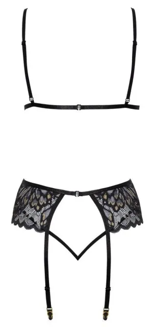 Комплект Kissable Suspender Pola, L/XL (черный)