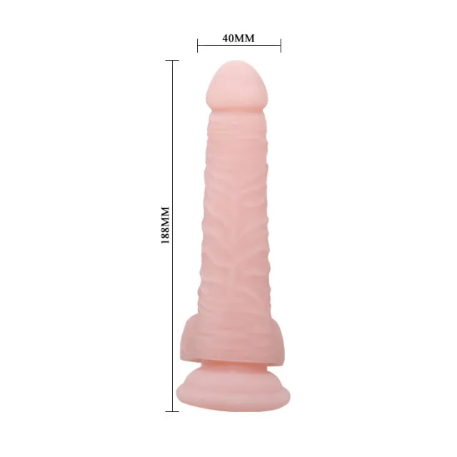 Фалоімітатор Baile Super Dildo 7.4", 18.8 см (тілесний)