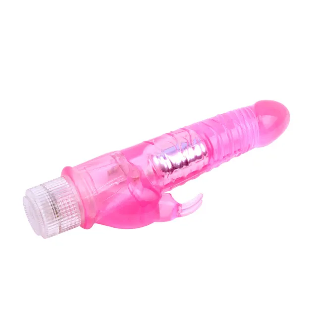Вибратор-кролик CrystalJELLY Glitters Dual Teaser, 23 см (розовый)