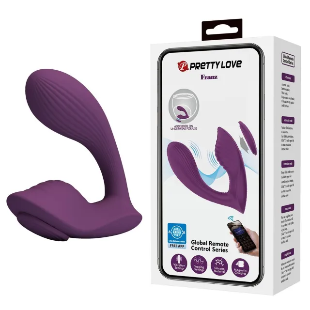 Pretty Love Franz - Wibrator do majtek, Fioletowy, 11 cm