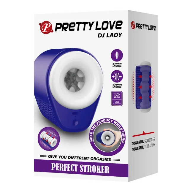 Мастурбатор з вібрацією Pretty Love Dj Lady (синій)
