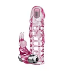 BAILE Ultimate Love Sleeve - Nakładka na penisa z wibracją, Różowy, 12, 5 cm