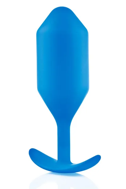 Анальная пробка B-Vibe Snug Plug 5, 16 см (голубой)