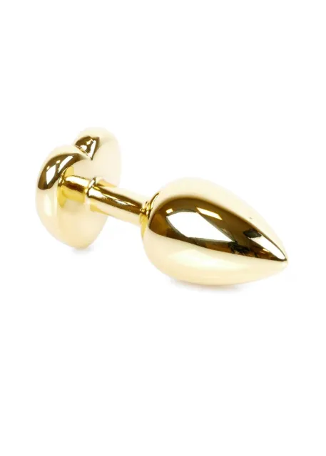 Анальна пробка з кристалом Boss Jewellery, 7 см (золотий)