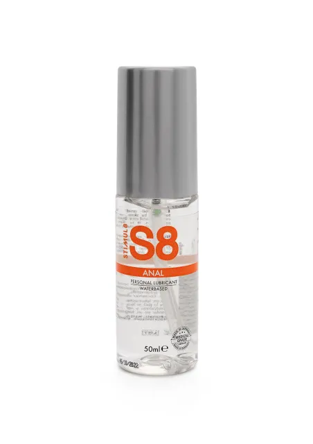 Stimul8 S8 Anal Lube Natural - Lubrykant na bazie wody, Bezzapachowy, 50 ml