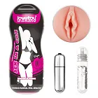 Lovetoy Sex In A Can - Masturbator z wibracją, W kolorze cielistym, 16 cm