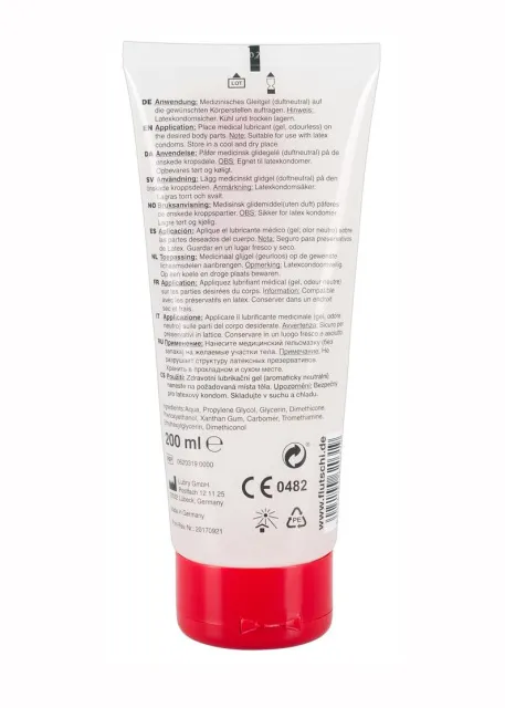 Flutschi Professional - Lubrykant na bazie wody, Bezzapachowy, 200 ml