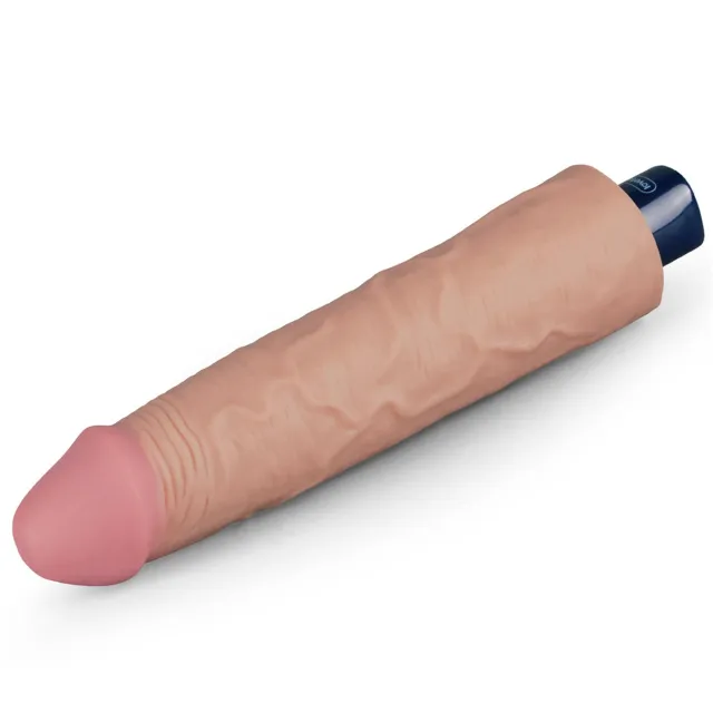 Lovetoy Real Softee 9.5" - Wibrator, W kolorze cielistym, 24 cm