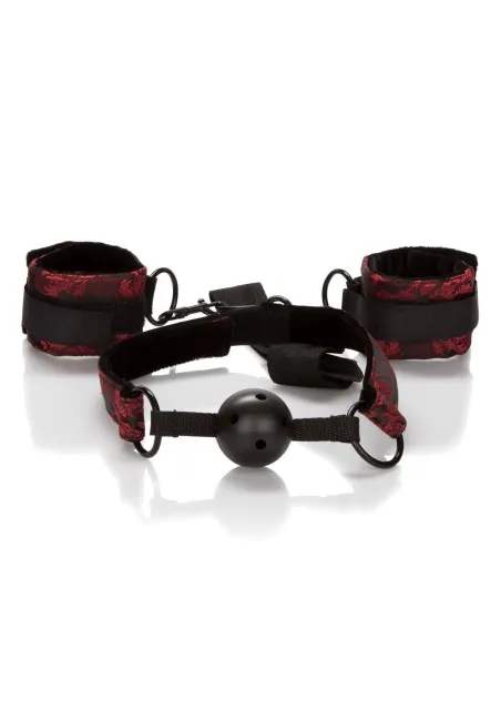 Кляп Calexotics Scandal Breathable Ball Gag with Cuffs (черный)