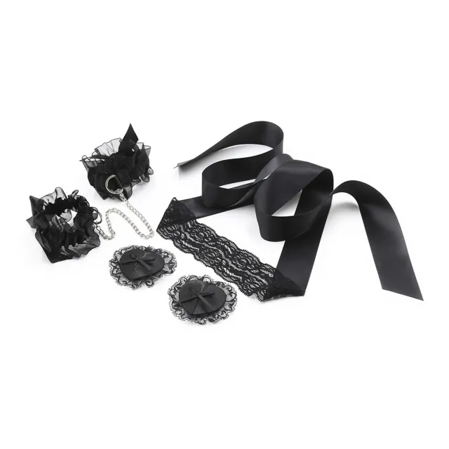 Crushious Lace Me Up - Zestaw do bondage, Czarny