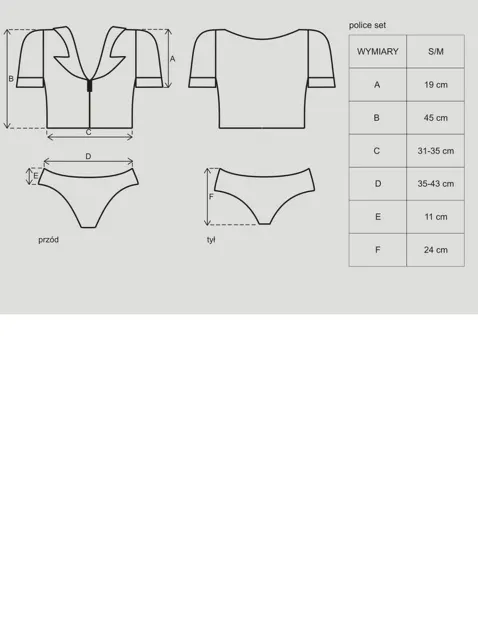 Obsessive Police Set - Kostium, One size