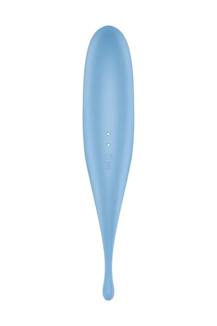 Вакуумний стимулятор клітора з вібрацією Satisfyer Twirling Pro (блакитний)